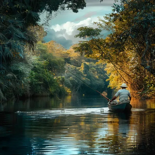 Pesca com molinete