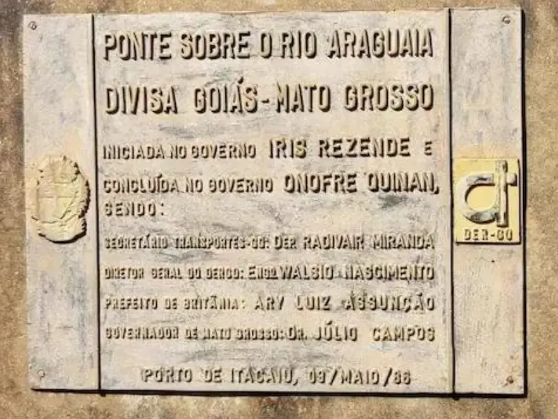 Placa ponte Itacaiú